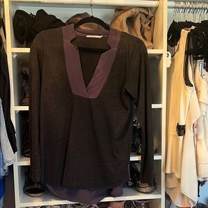 Language Purple and Black Fleece